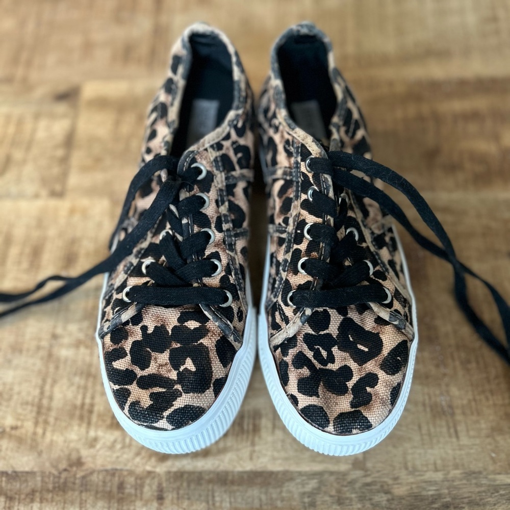 Steve Madden Emmi Leopard Print Platform Sneaker, size 8